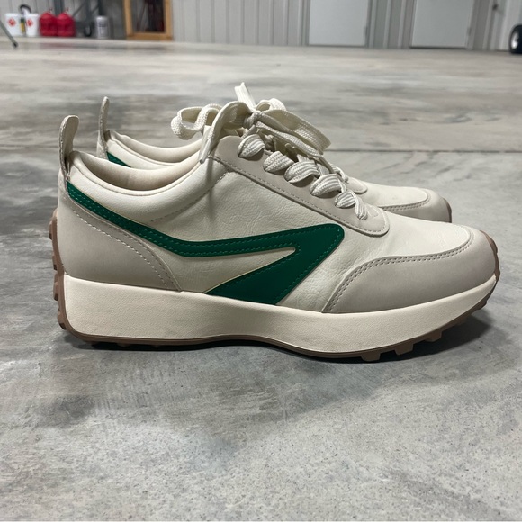 DV by Dolce Vita Shoes - DV by Dolce Vita Braiden womens off white cream green sneakers athletic shoes